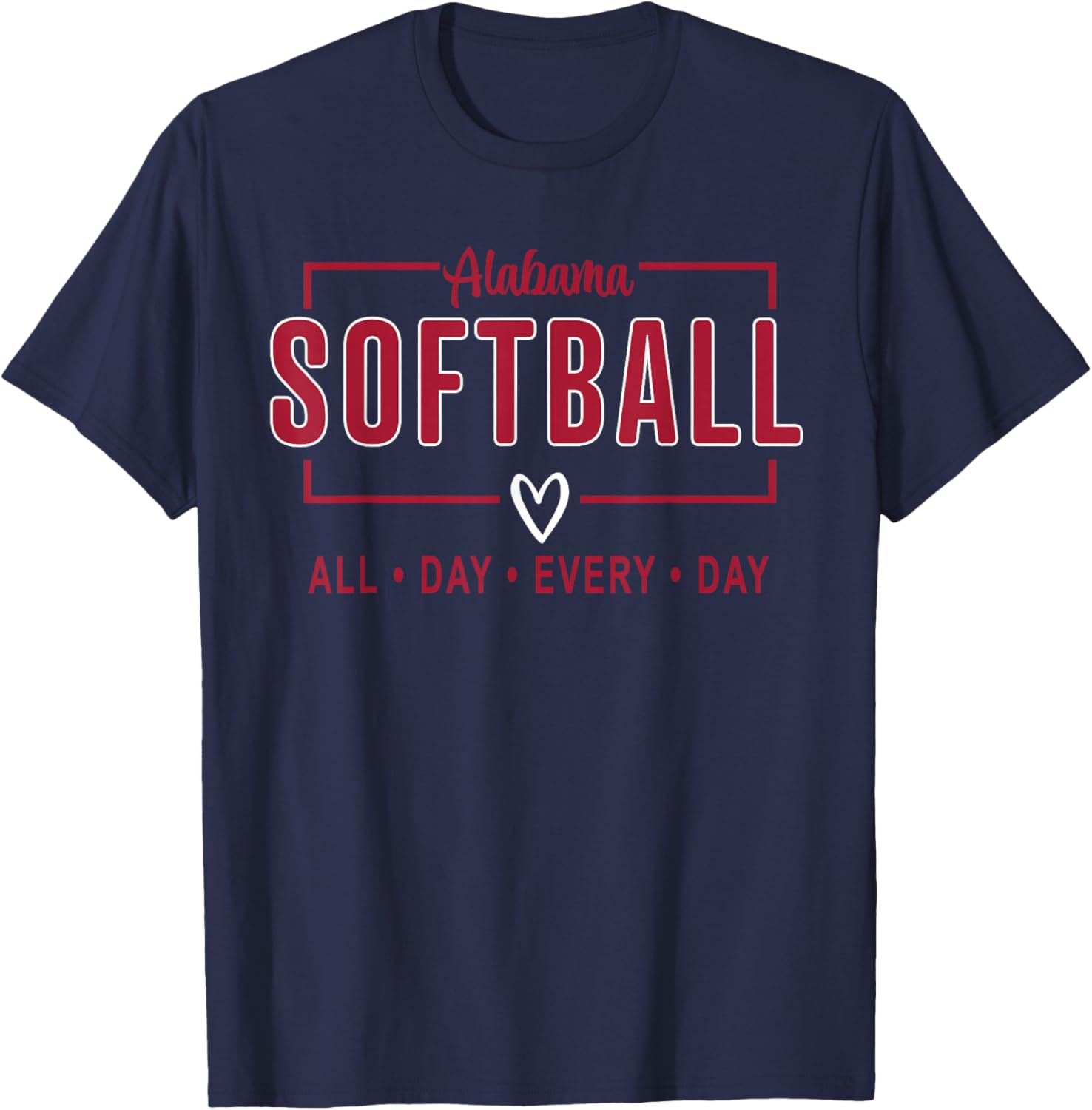 Alabama Softball Vintage Kids Team Retro Softball Fan T-Shirt - T-Shirt | Navy