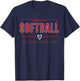 Alabama Softball Vintage Kids Team Retro Softball Fan T-Shirt - T-Shirt | Navy