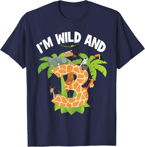 I'm Wild And 3 Years Old Zoo Theme 3rd Birthday Animal Party