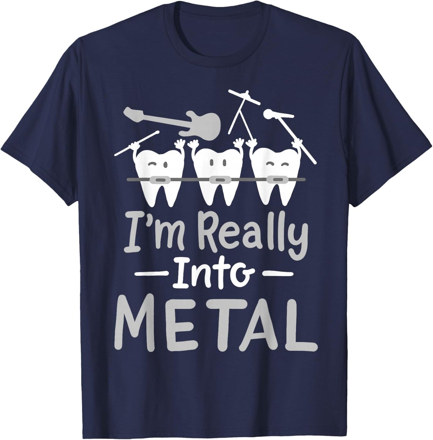 Orthodontic Dental Braces T-Shirt - T-Shirt | Navy