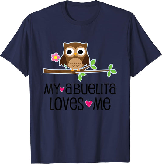 Kids My Abuelita Loves Me Grandchild Gift T-Shirt - T-Shirt | Navy