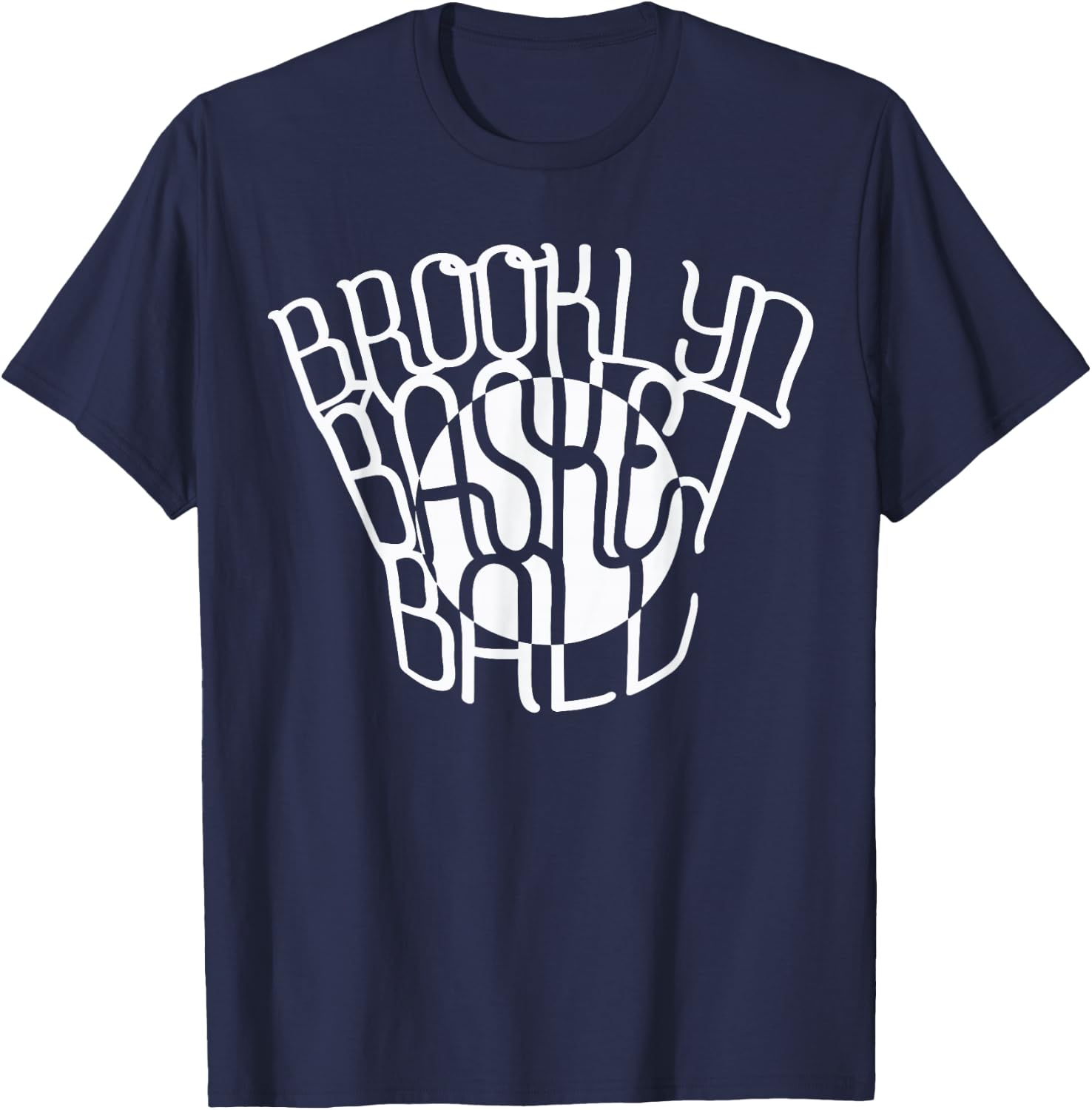Brooklyn Basketball Net Vintage T-Shirt - T-Shirt | Navy