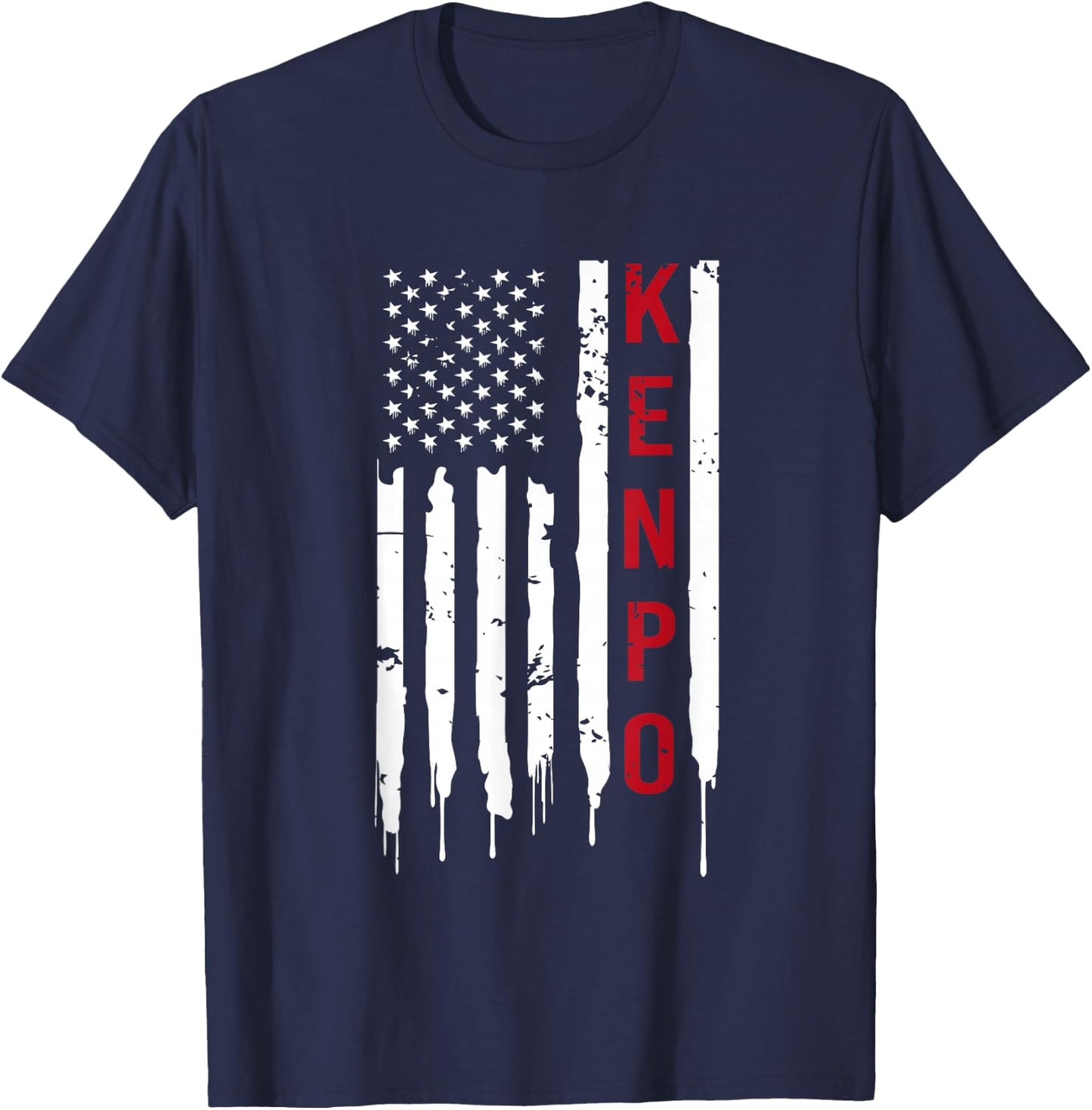Kenpo Karate American Flag T-Shirt - T-Shirt | Navy
