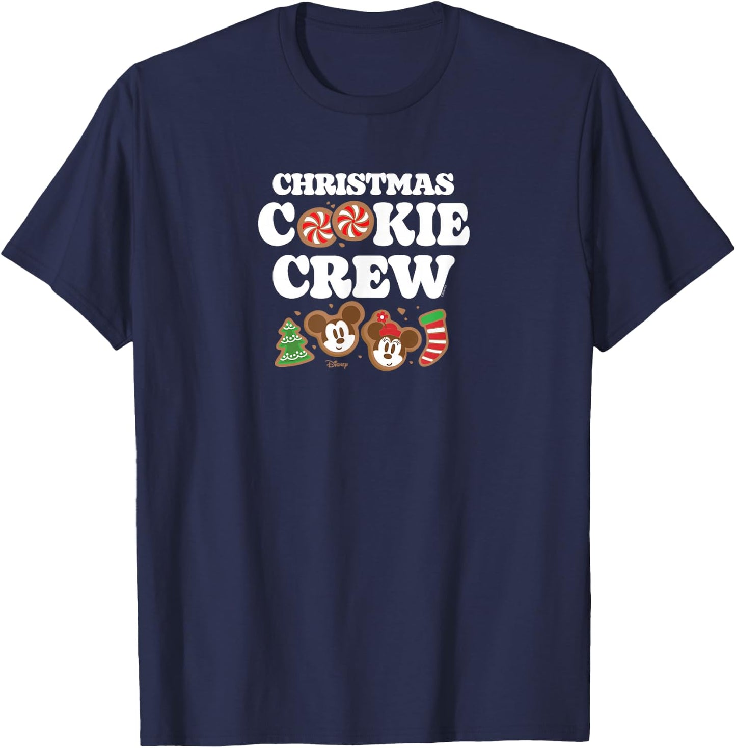Disney - Mickey Minnie Christmas Cookie Crew T-Shirt - T-Shirt | Navy