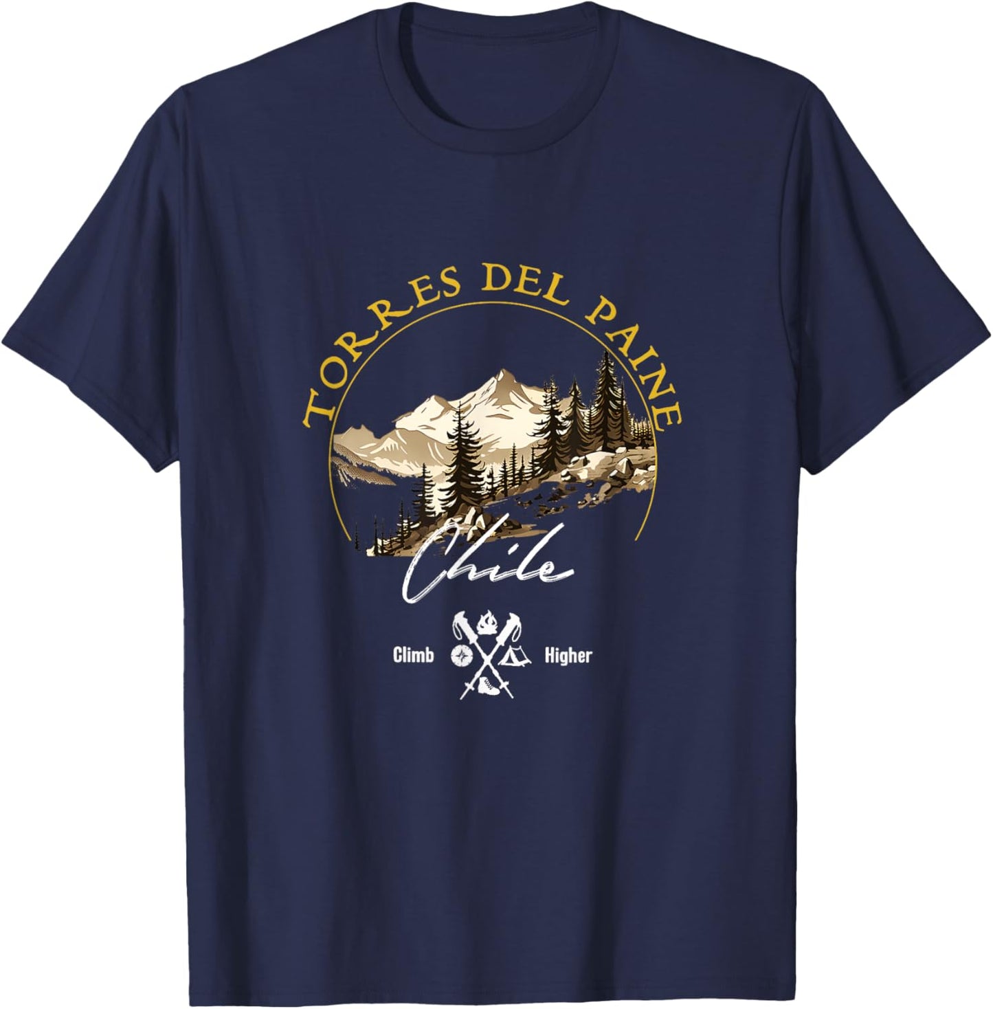 Torres Del Paine Retro Vintage Apparel - Souvenir T-Shirt - T-Shirt | Navy