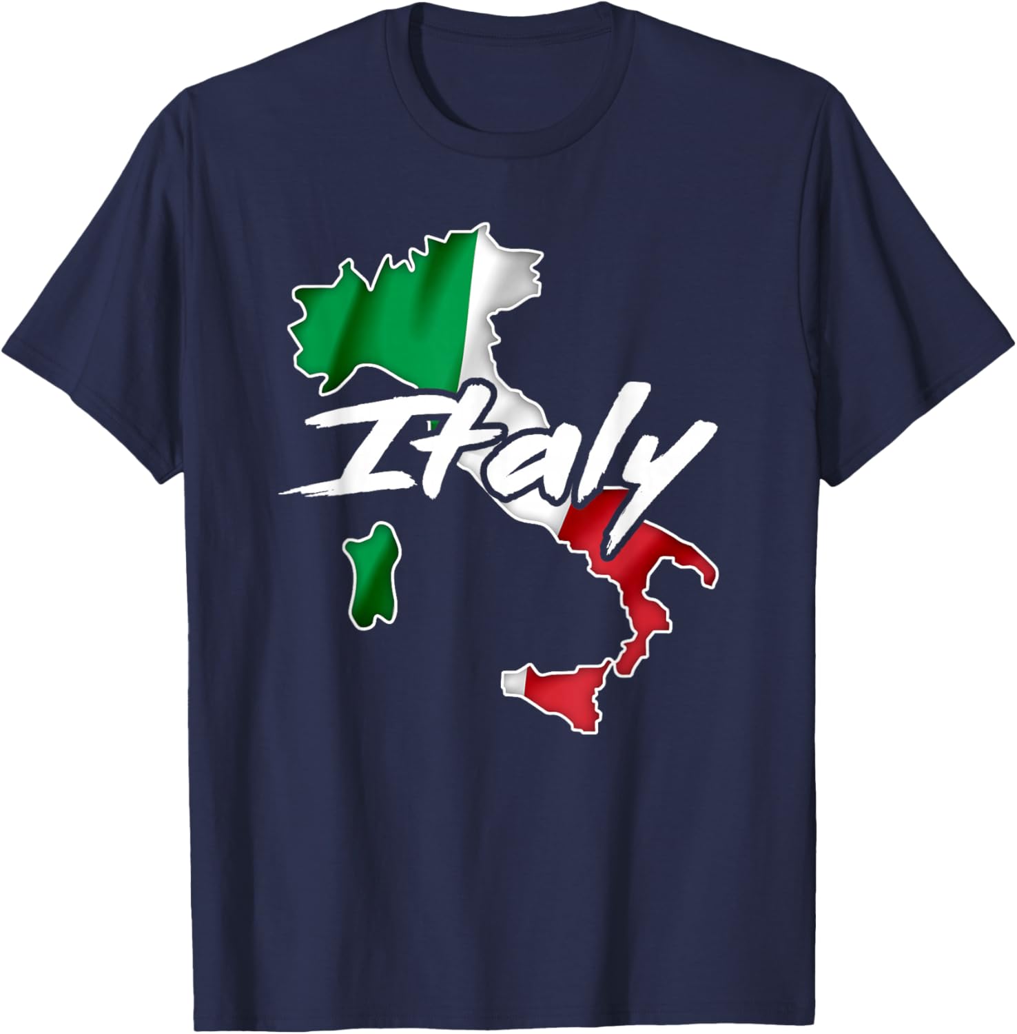 Italy Flag Italian Map Vintage Italia Boys Girls Souvenir T-Shirt - T-Shirt | Navy