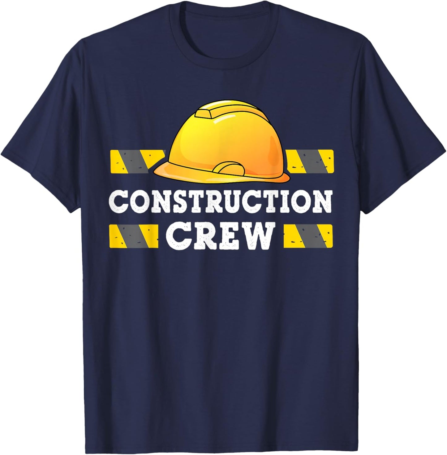Kids Boys Construction Crew Birthday Party Supplies Matching T-Shirt - T-Shirt | Navy