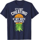 Funny It's Not Cheating If My Wife Watches Gift Men Husbands T-Shirt - T-Shirt | Navy