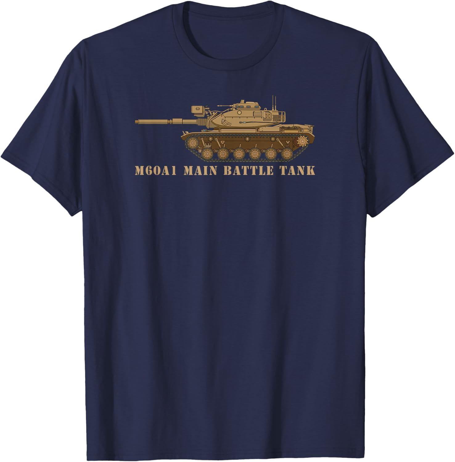 M60 A1 Patton Tank American Tanks Diagram T-Shirt - T-Shirt | Navy
