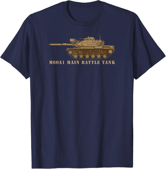 M60 A1 Patton Tank American Tanks Diagram T-Shirt - T-Shirt | Navy