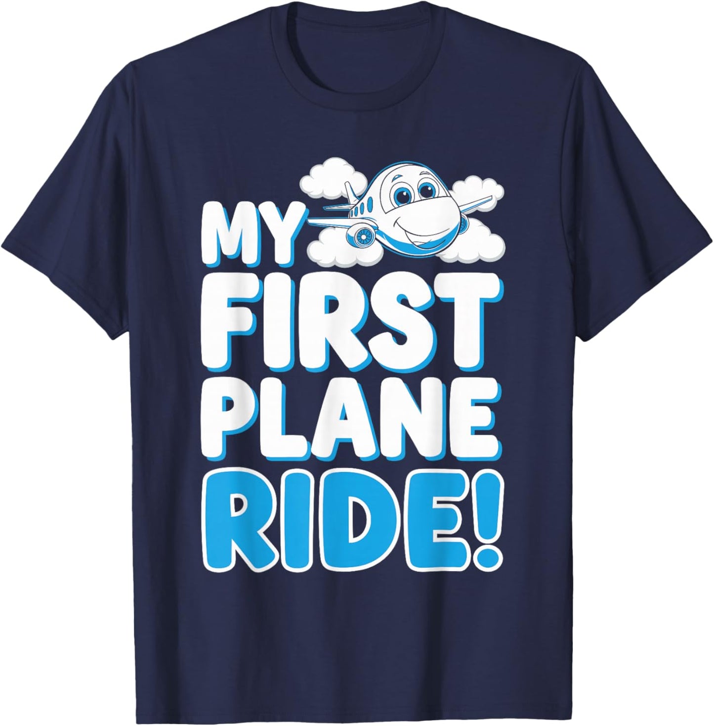 My First Plane Ride First Time Flying Adventure T-Shirt - T-Shirt | Navy