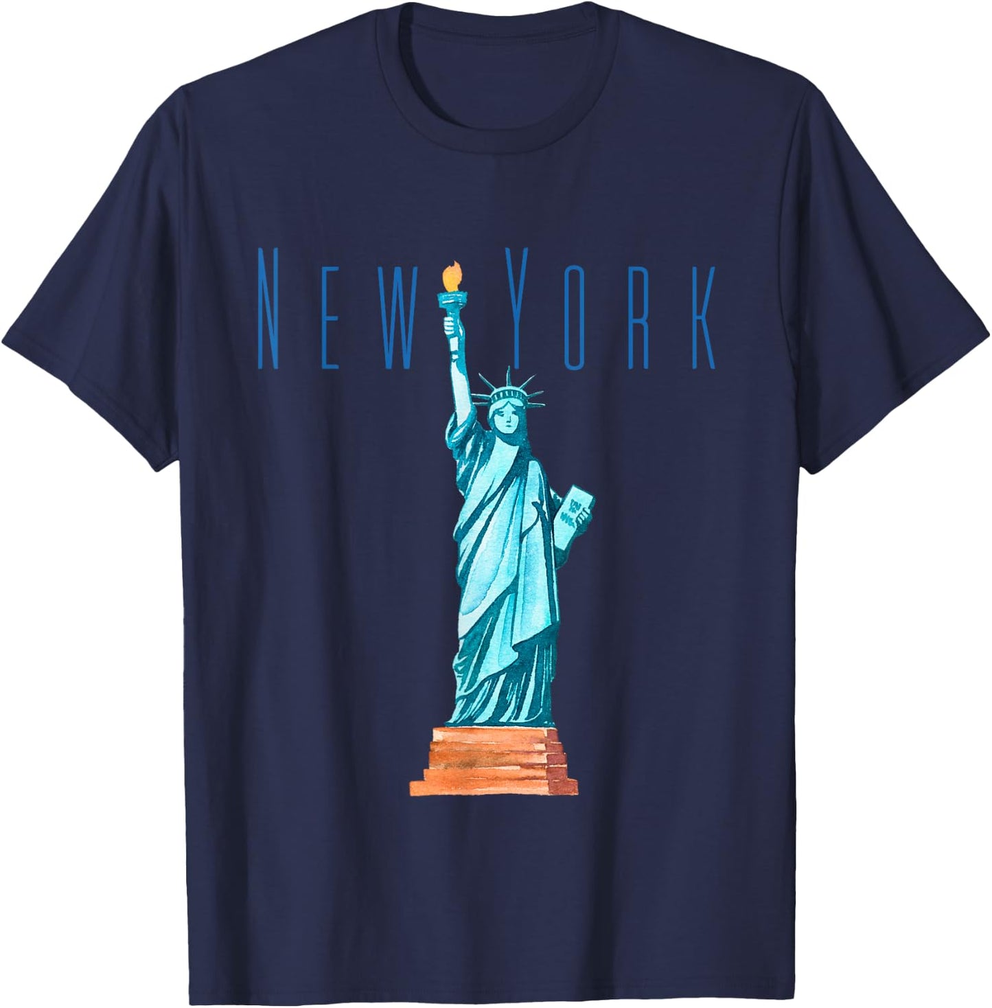 Statue of Liberty- USA- New York- Tourists Outfit T-Shirt - T-Shirt | Navy