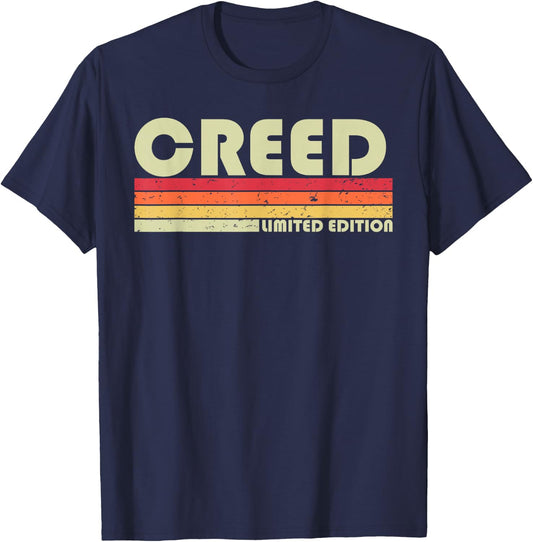 Creed Gift Name Personalized Funny Retro Vintage Birthday T-Shirt - T-Shirt | Navy