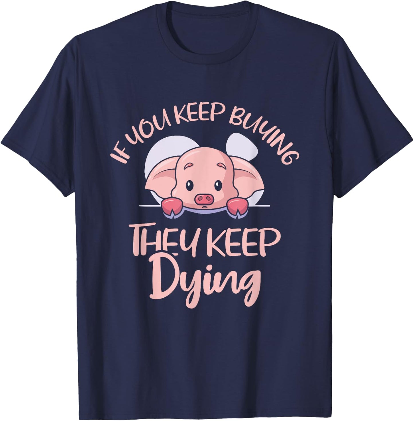 Vegan Animal Vegetarian Veganism Plant Based Lifestyle T-Shirt - T-Shirt | Navy