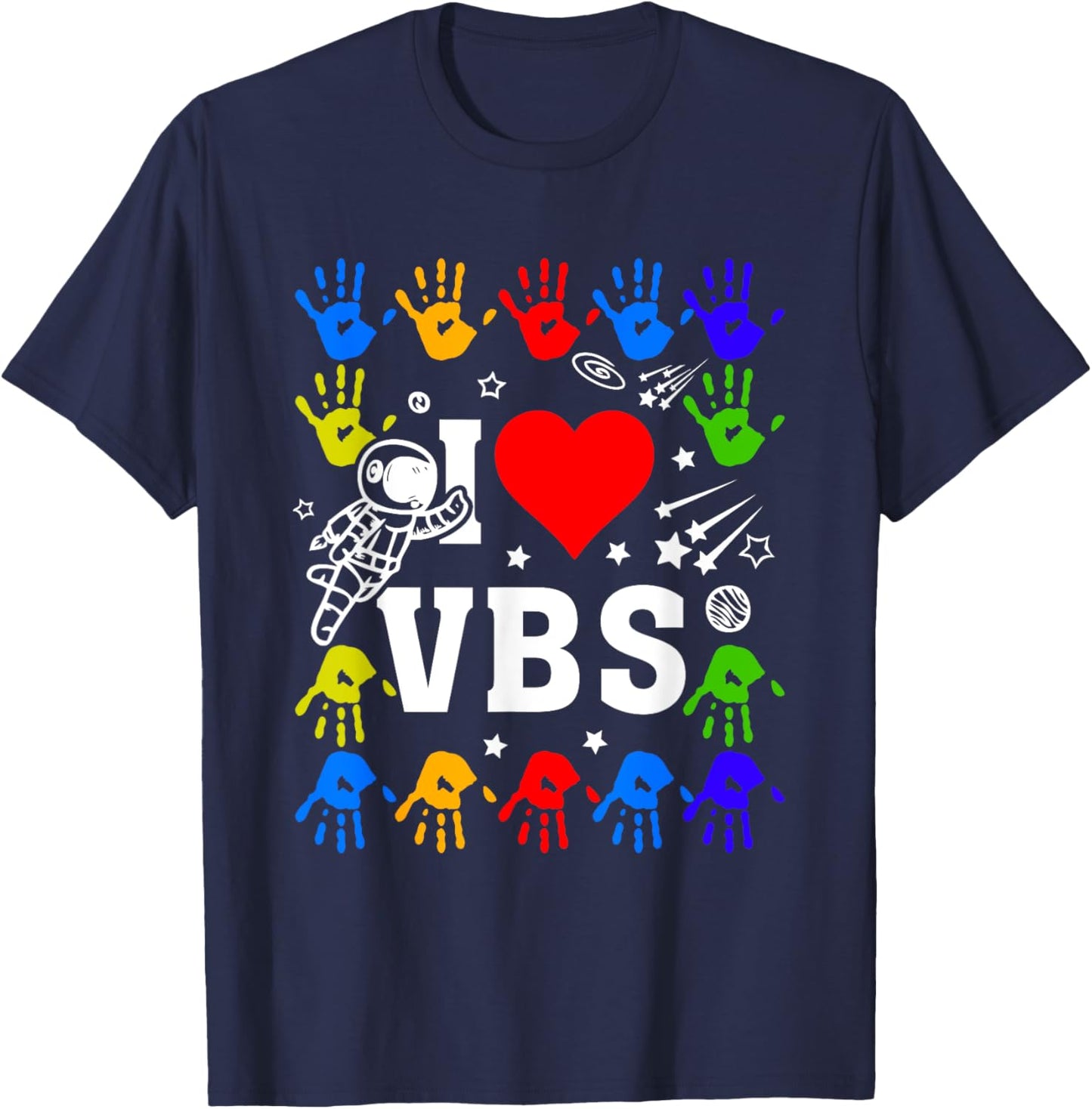 I Love VBS Summer Vacation Bible School Christian Teacher Men Women Kids T-Shirt - T-Shirt | Navy