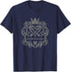 Kingdom Hearts Scrolled Keys Crossed Heartless Design T-Shirt - T-Shirt | Navy