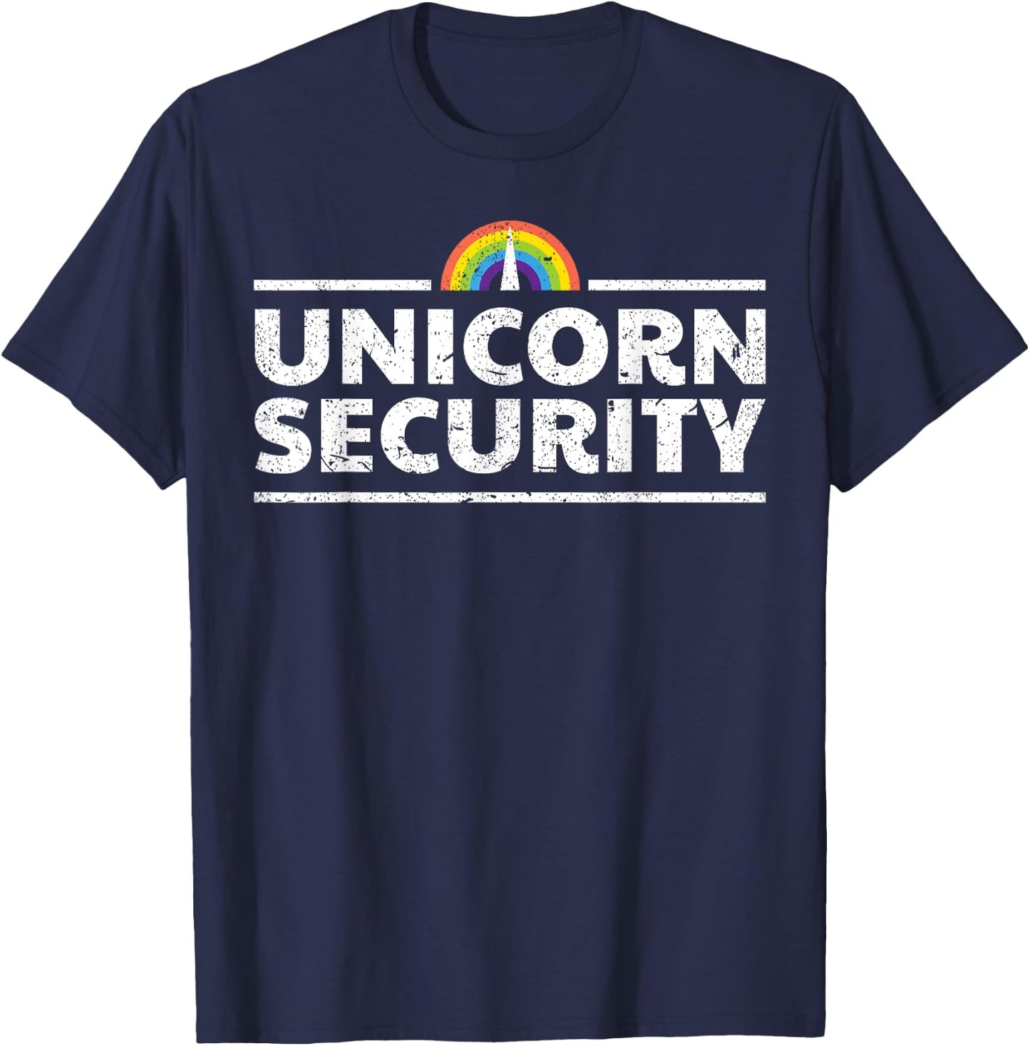 Unicorn Security Funny Cute Police Halloween Costume T-Shirt - T-Shirt | Navy
