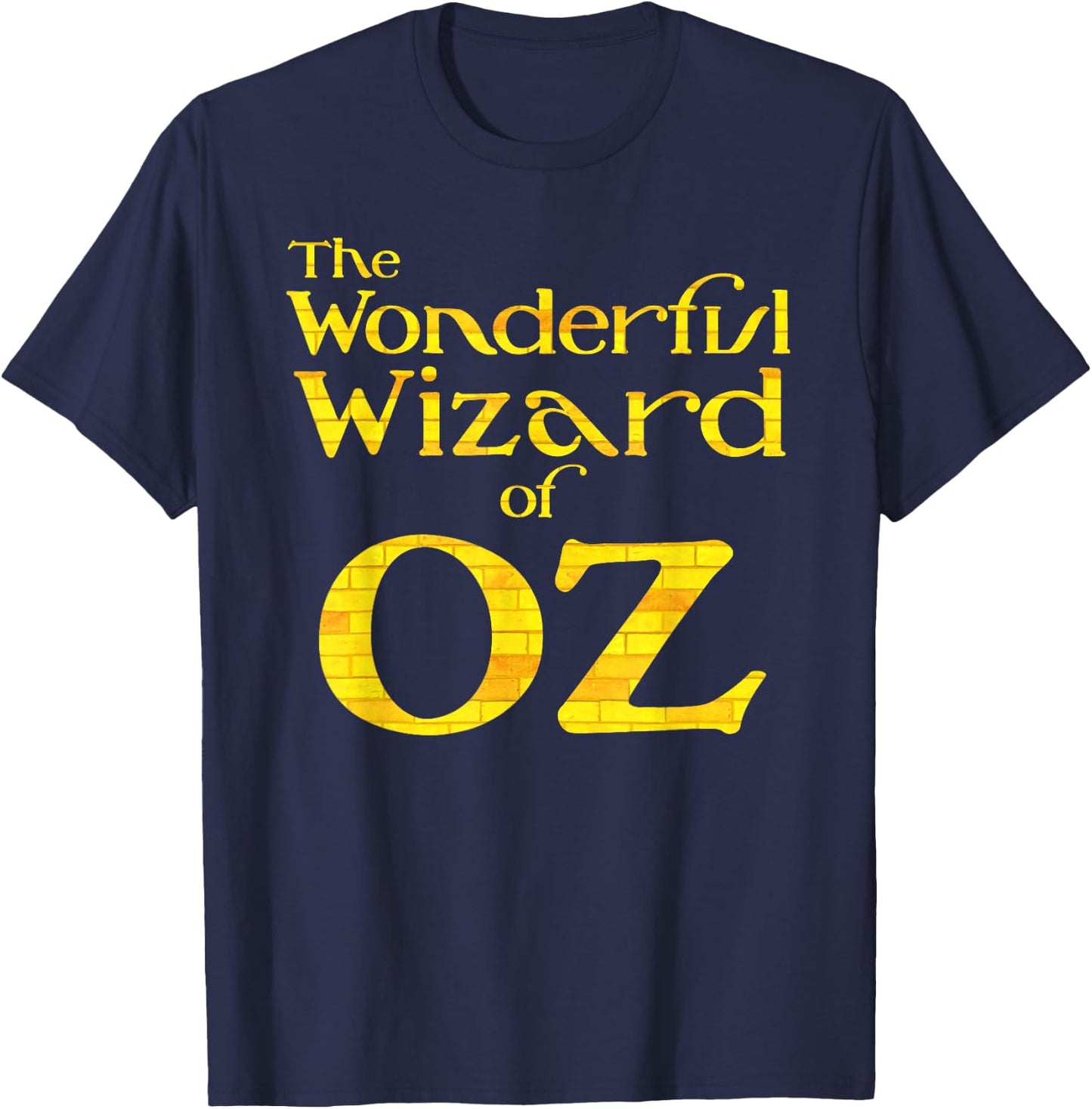Retro Vintage Yellow Brick Road Wonderful Wizard of OZ Logo T-Shirt - T-Shirt | Navy