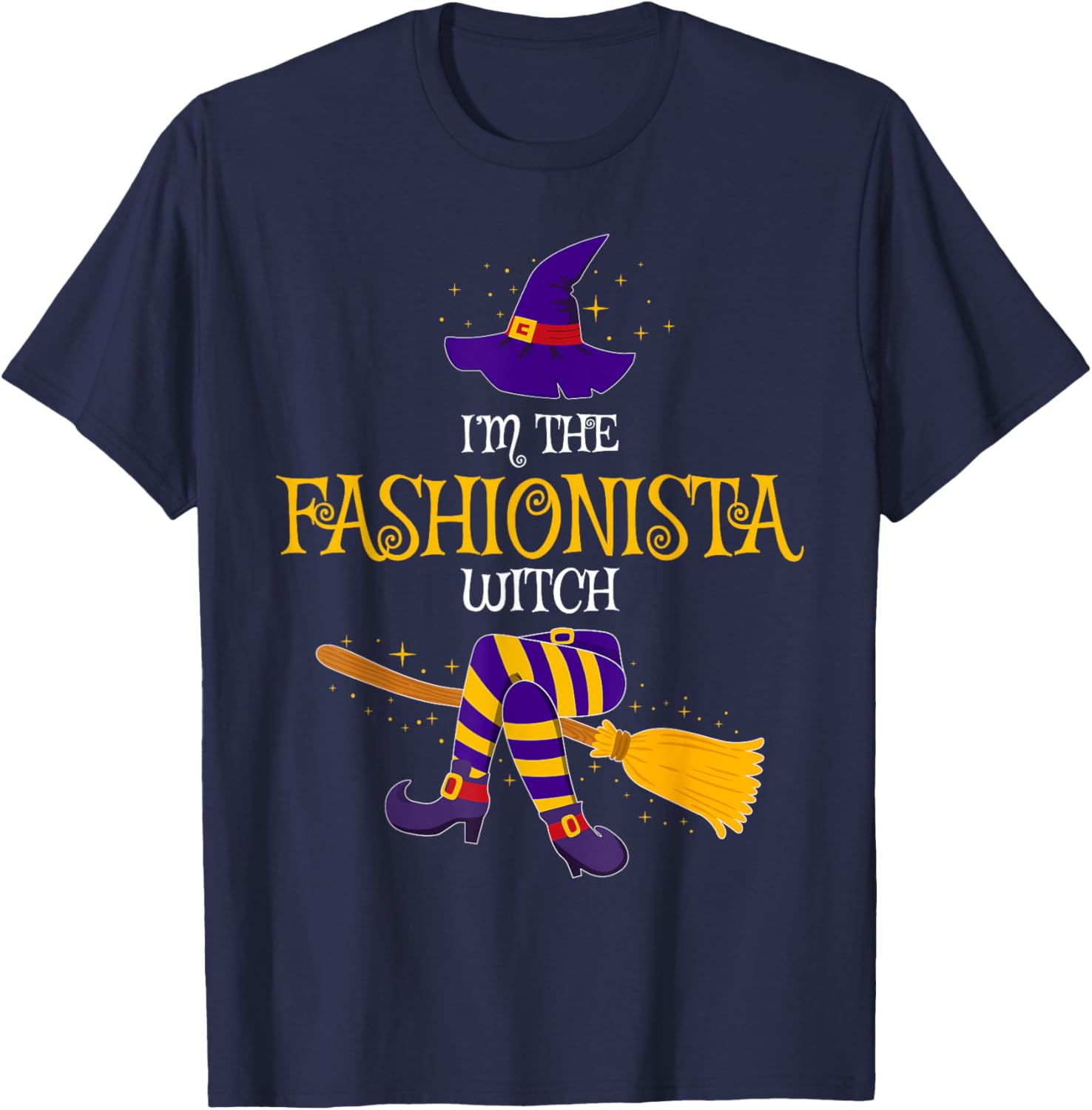 I’m The Fashionista Witch Family Matching Costume Halloween T-Shirt - T-Shirt | Navy