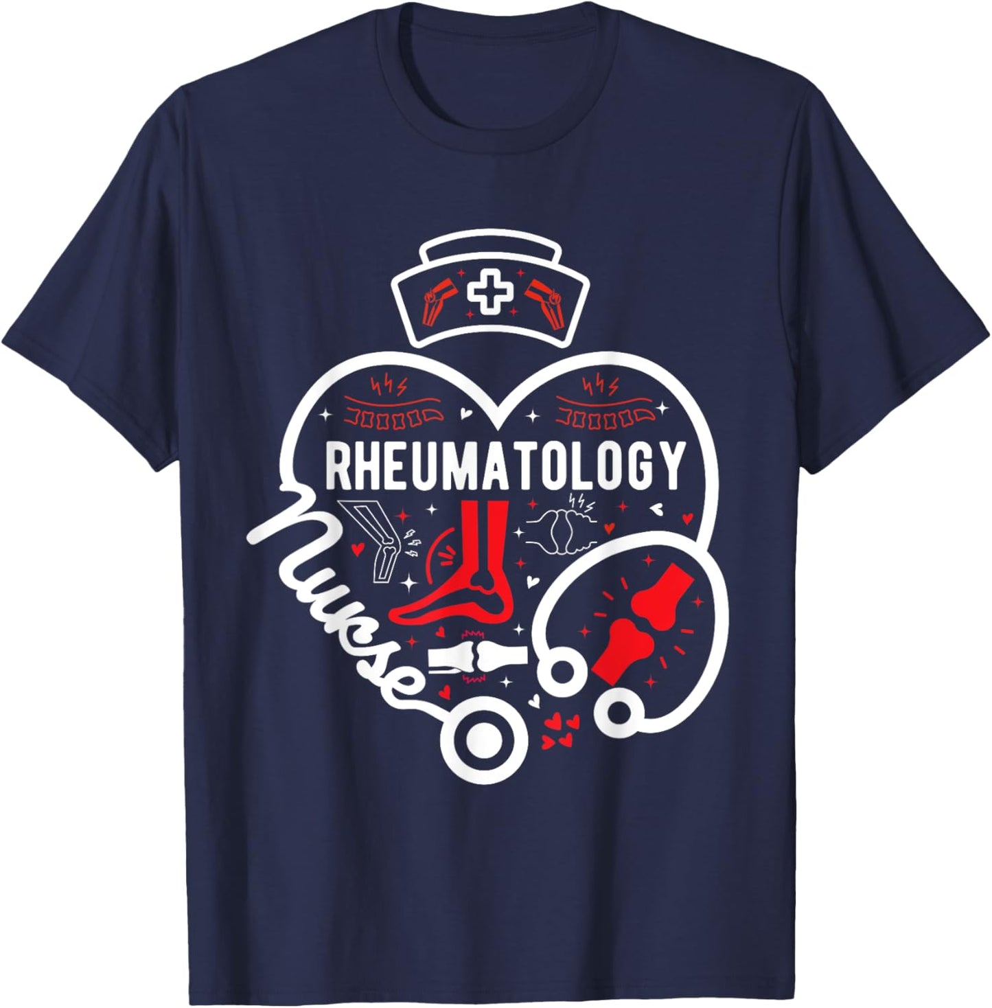 Funny Rheumatology Nurse Gifts For Rheumatologist T-Shirt - T-Shirt | Navy