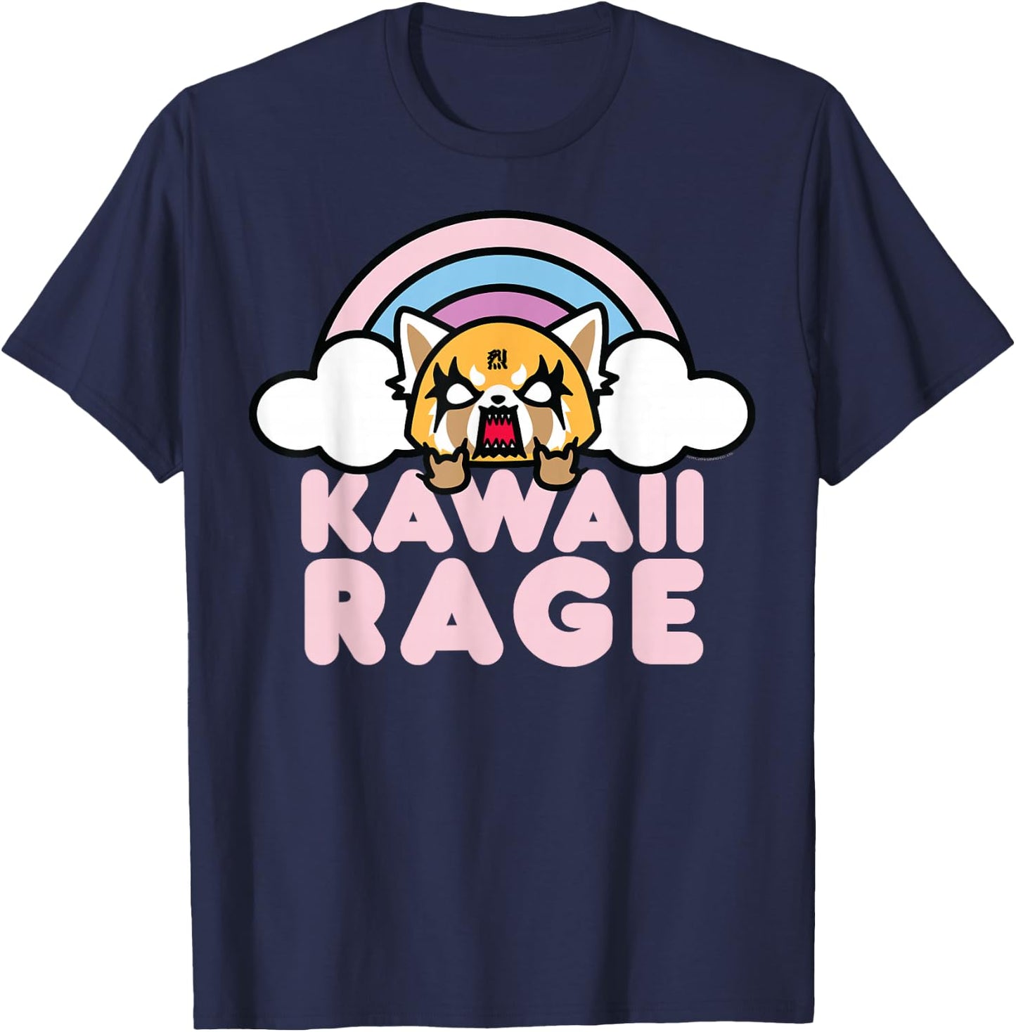 Aggretsuko Kawaii Rage T-Shirt - T-Shirt | Navy