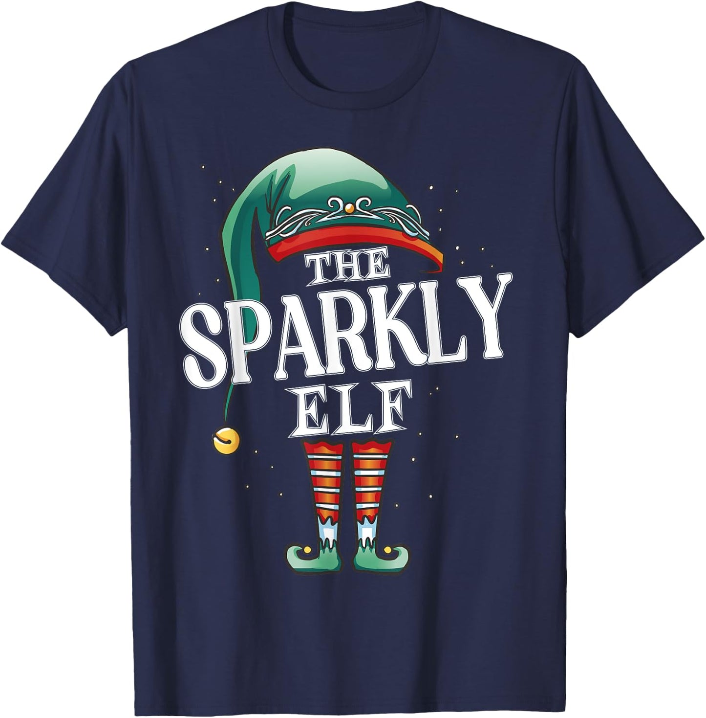 Sparkly Elf Christmas Group Xmas Pajama Party T-Shirt - T-Shirt | Navy