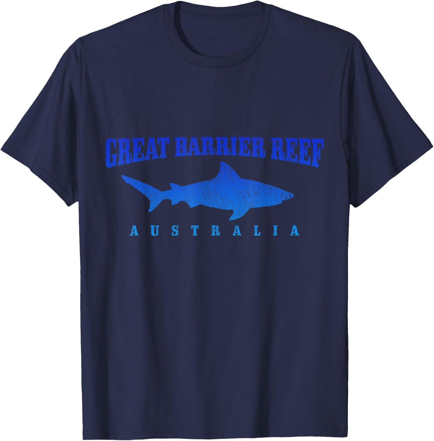 Great Barrier Reef Australia Diver Shark Diving T-Shirt - T-Shirt | Navy