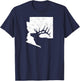 Arizona Elk Hunting Design - Bull Elk AZ State Shape T-Shirt - T-Shirt | Navy