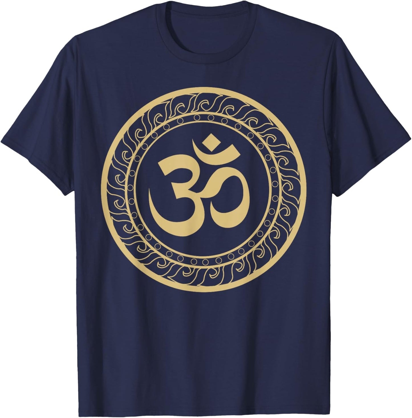 Om Ohm Aum Symbol Spiritual Yoga T-Shirt - T-Shirt | Navy