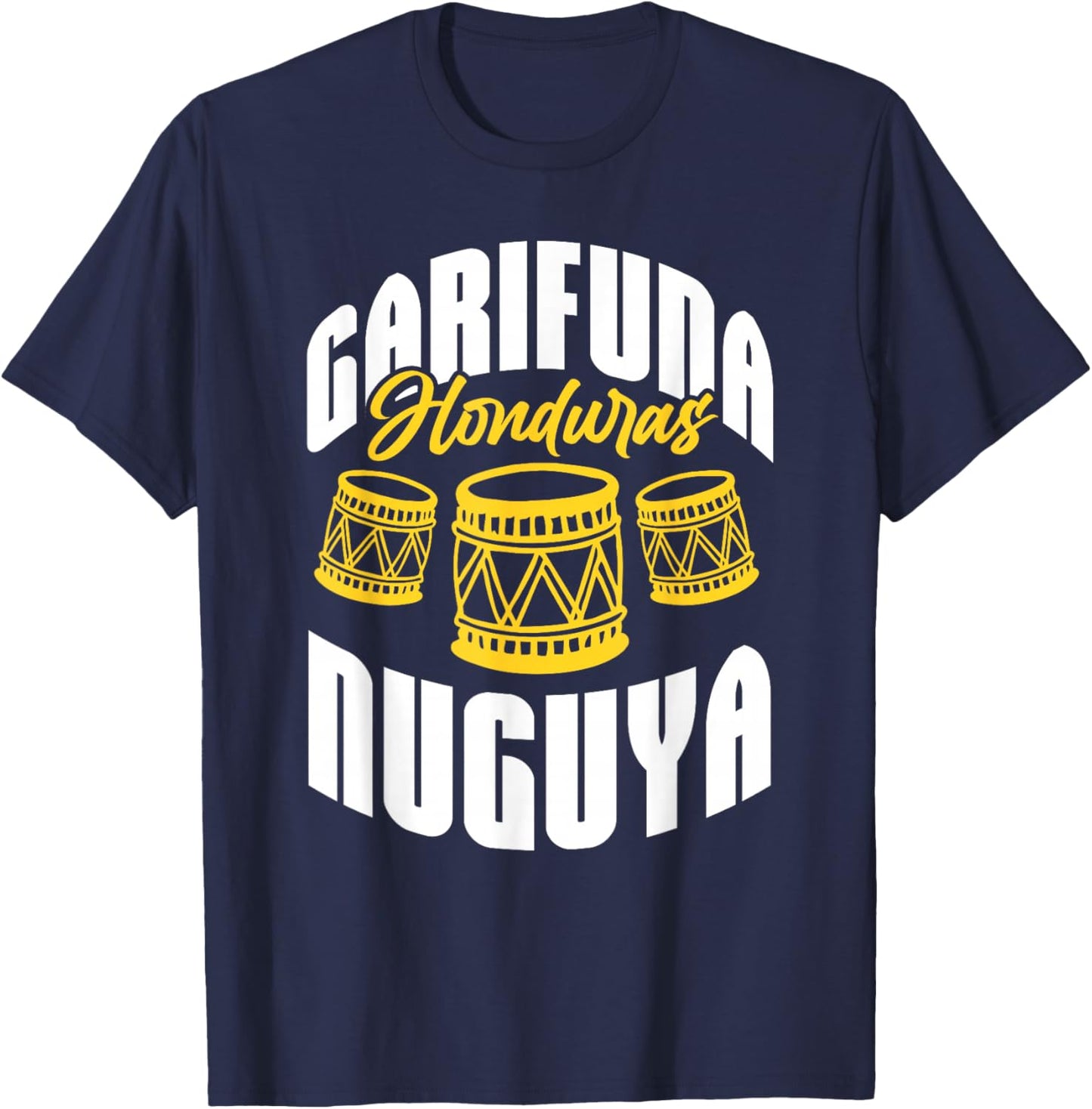Garifuna Honduras Nuguya Cultural Music T-Shirt - T-Shirt | Navy