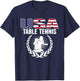 Proud America Table Tennis Lovers Jersey USA Flag Ping Pong Kids Men T-Shirt - T-Shirt | Navy