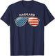 Haggard, KS Vintage US Flag Sunglasses T-Shirt - T-Shirt | Navy