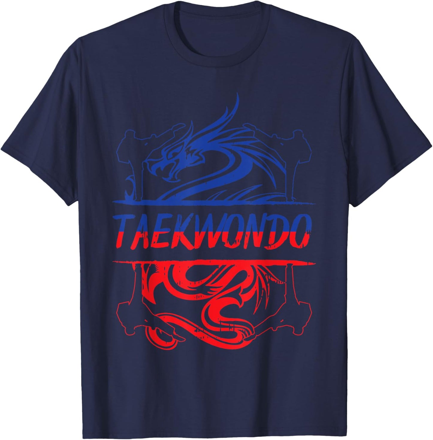 Taekwondo Dragon Cool Korean Martial Arts Men Women Gift T-Shirt - T-Shirt | Navy