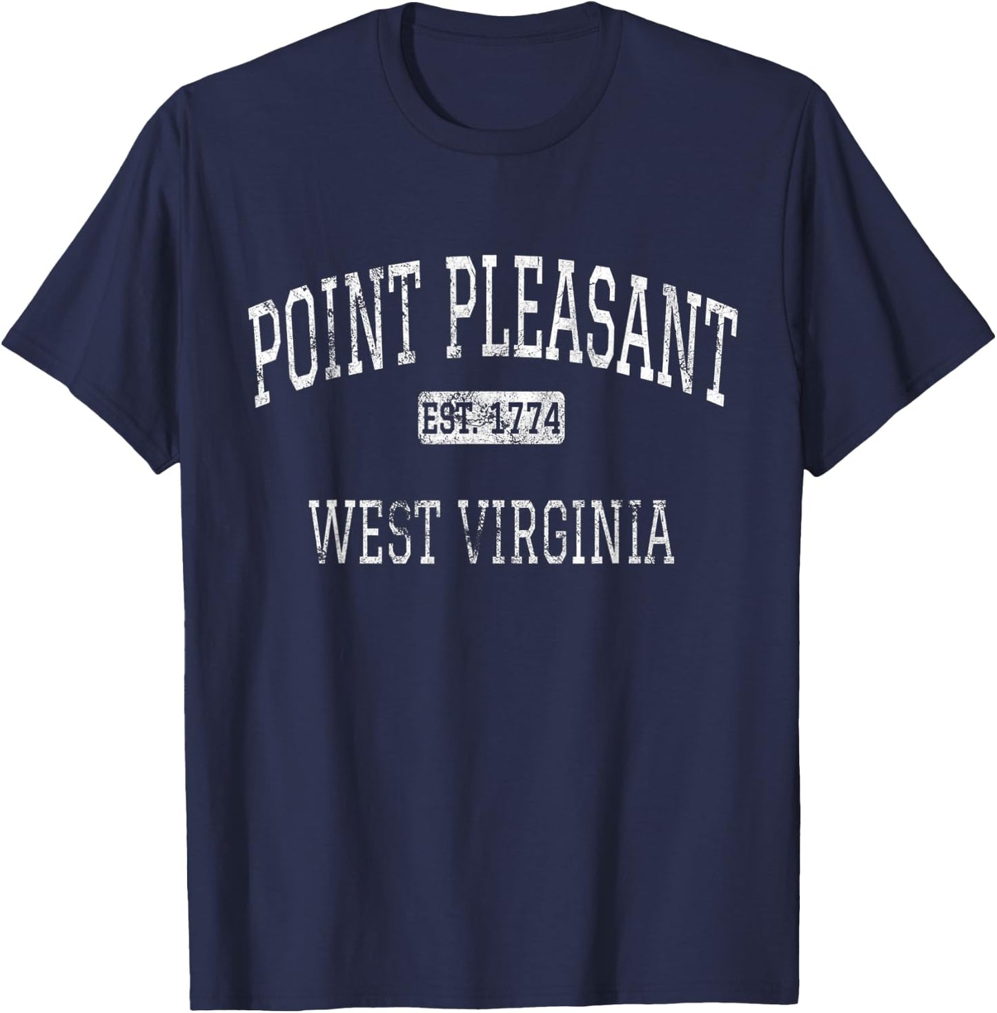 Point Pleasant West Virginia WV Vintage T-Shirt - T-Shirt | Navy