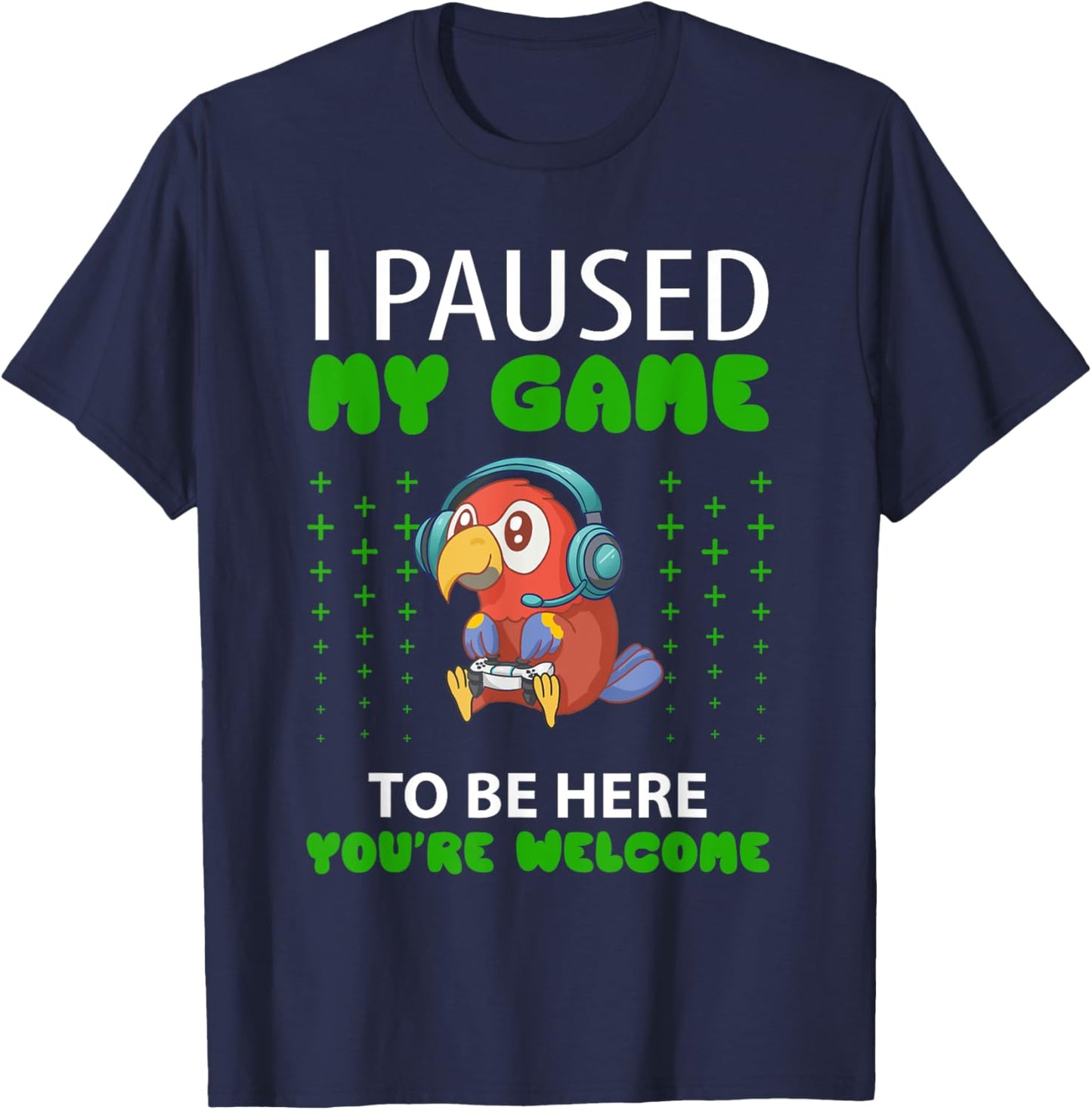 Owl Gamer Video Game Gaming T-Shirt - T-Shirt | Navy