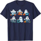 Group Boo Ghosts Sewing Tailor Tools Halloween Job Team T-Shirt - T-Shirt | Navy
