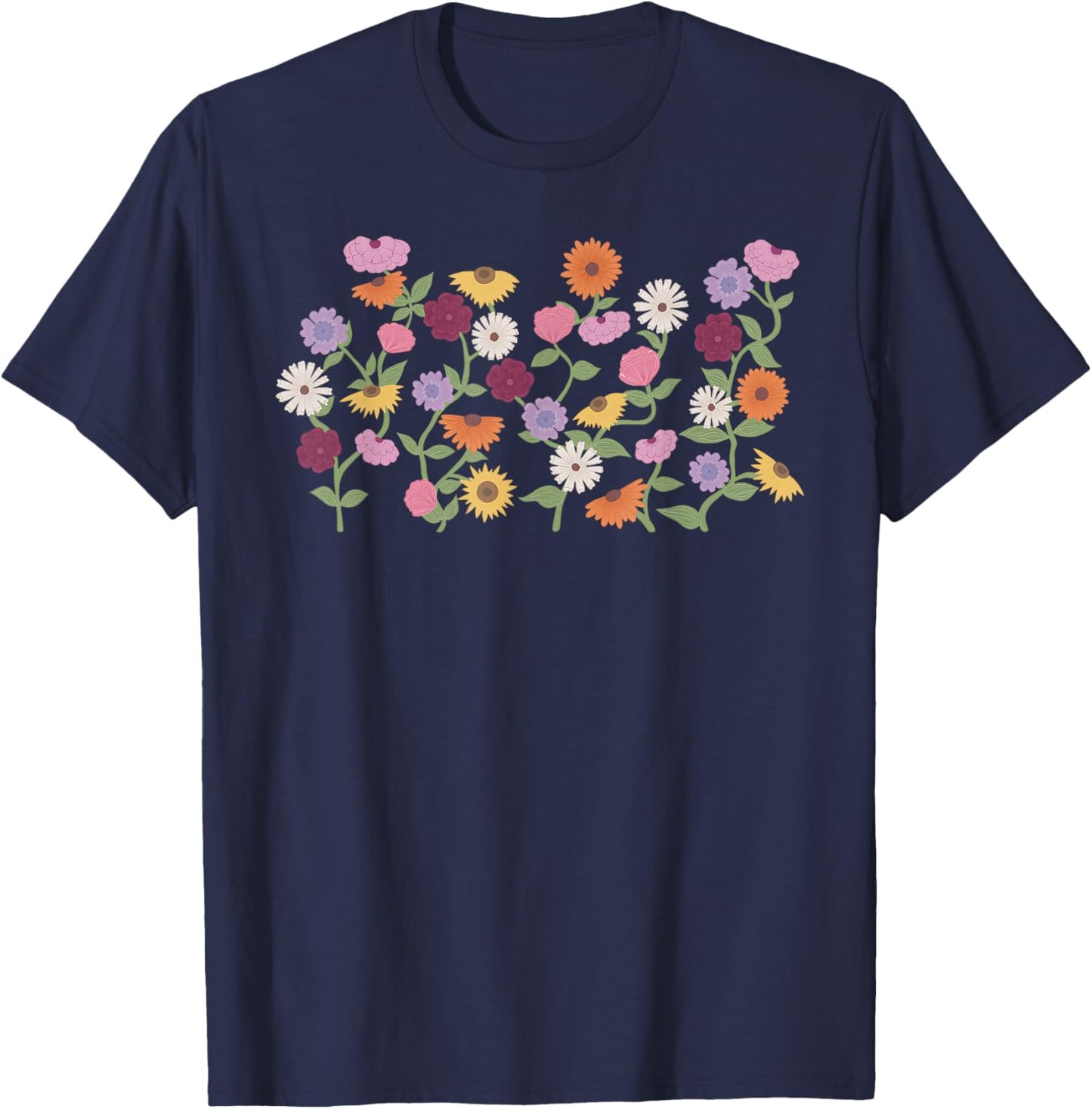 Surprise Song Piano Flower T-Shirt - T-Shirt | Navy
