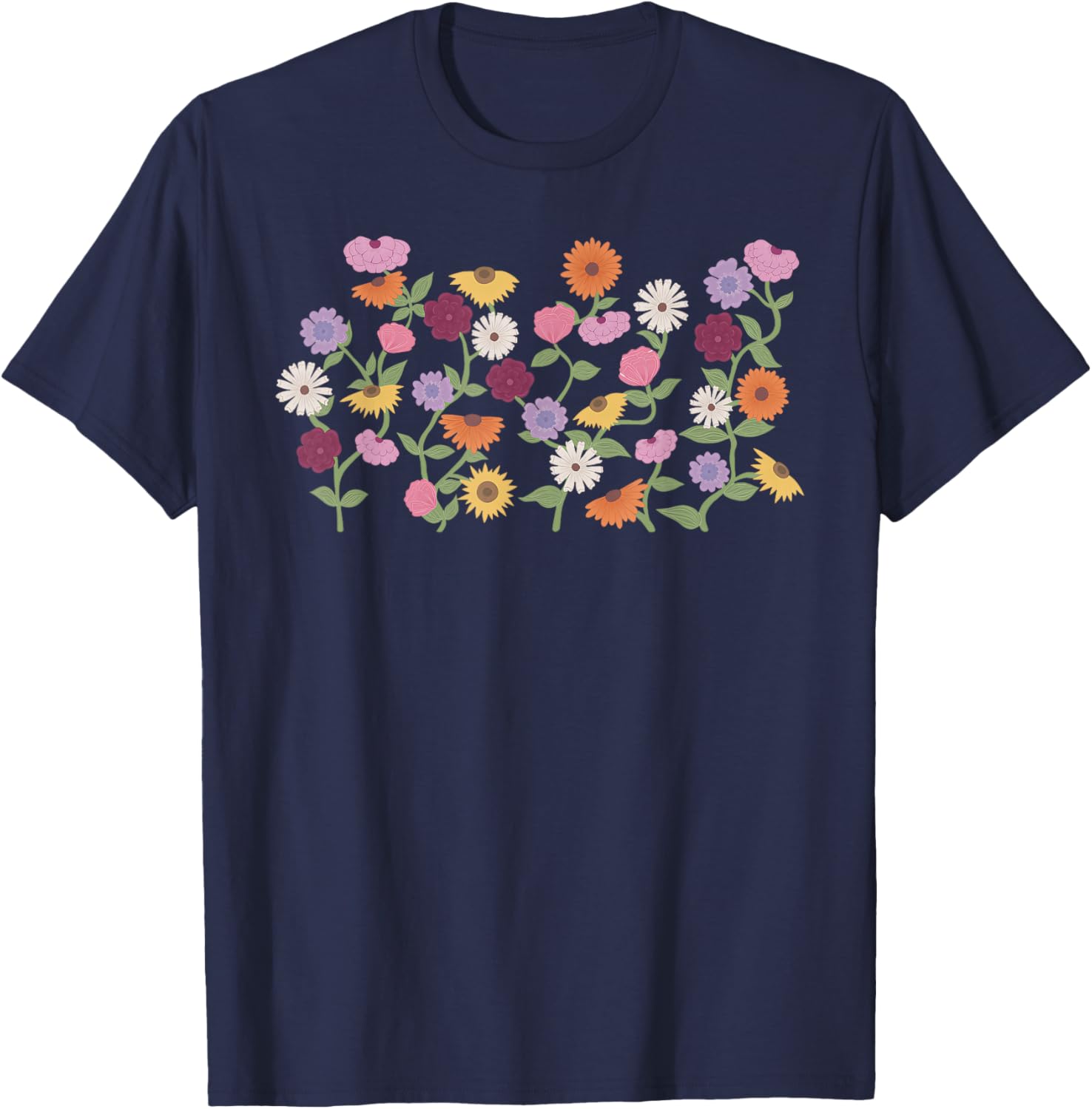 Surprise Song Piano Flower T-Shirt - T-Shirt | Navy