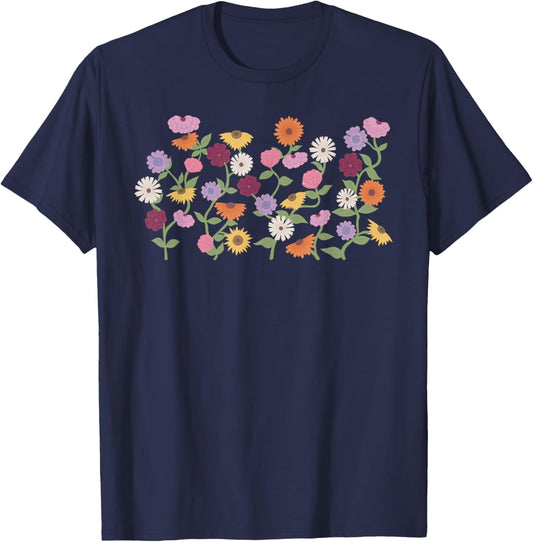 Surprise Song Piano Flower T-Shirt - T-Shirt | Navy