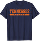 Tennessee Soccer Orange Vintage Text T-Shirt - T-Shirt | Navy
