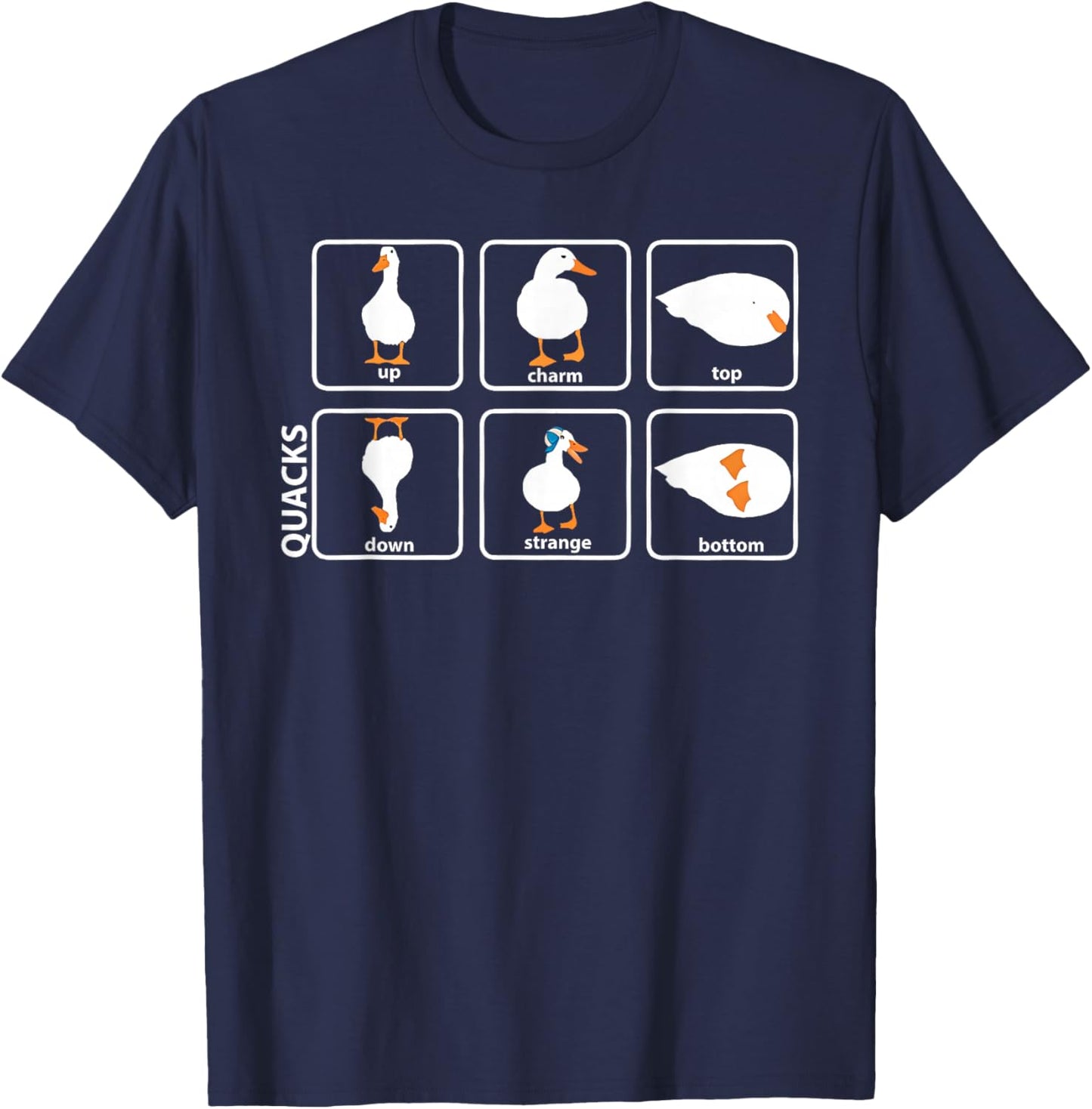 Funny Physics Pun Duck Teacher Science Math T-Shirt - T-Shirt | Navy
