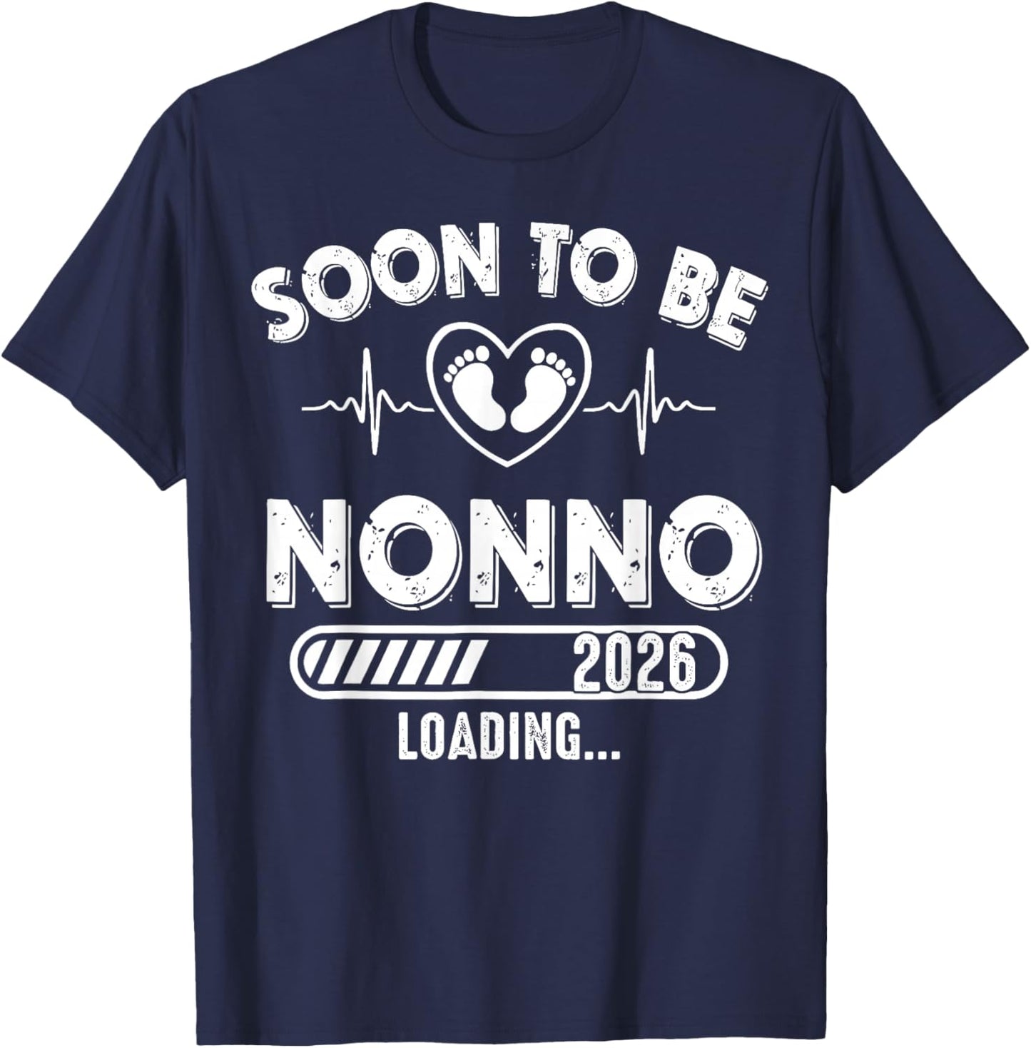 Soon to Be Nonno Est 2026 New Dad Father First Time T-Shirt - T-Shirt | Navy