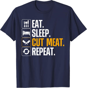 Best Butcher Art Women Meat Cutting Butchery Butcher T-Shirt - T-Shirt | Navy
