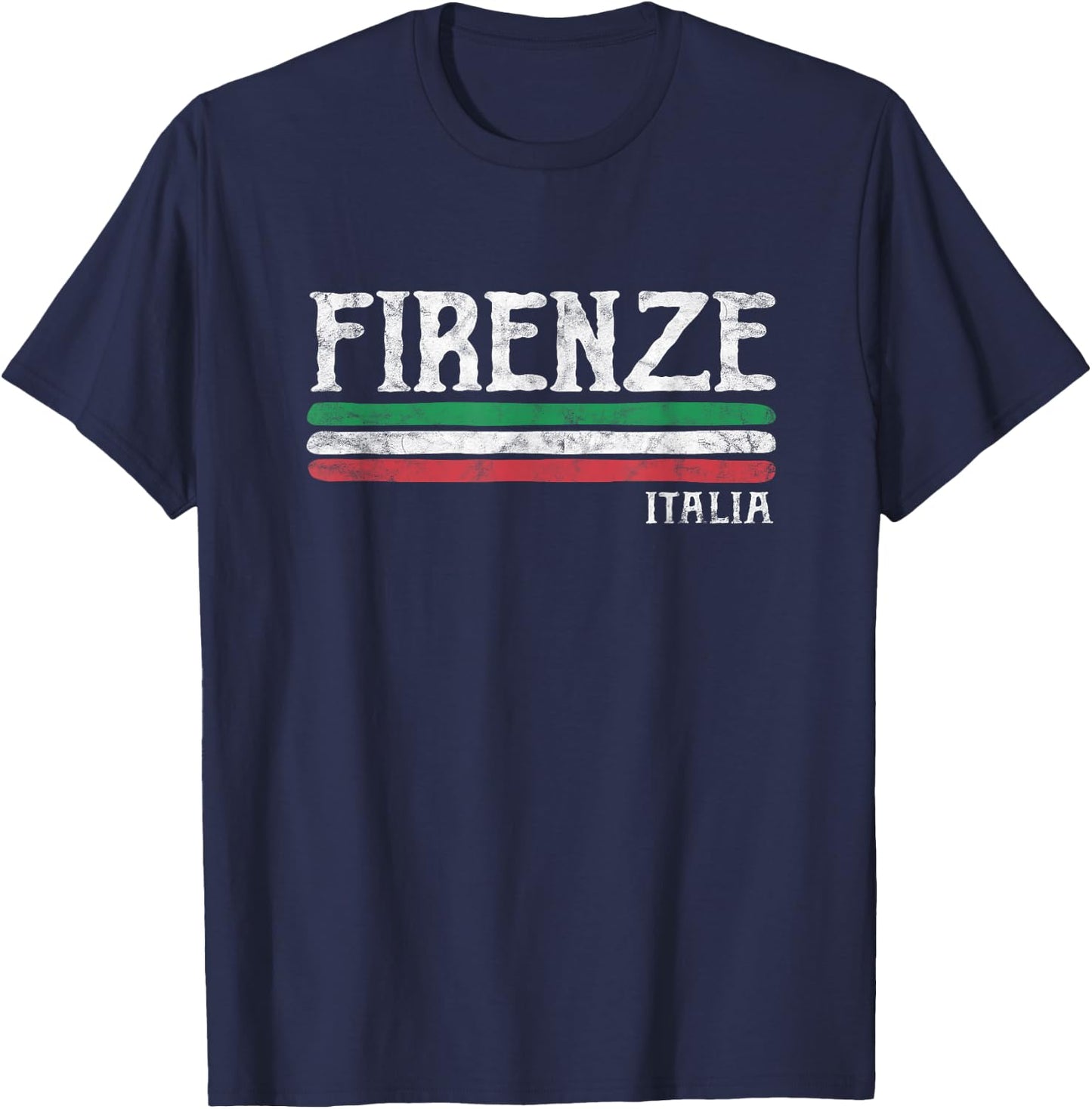 Florence Italy Italian Flag Souvenirs Gift T-Shirt - T-Shirt | Navy