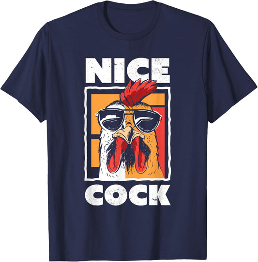 Chicken Farming Funny Nice Cock Gift T-Shirt - T-Shirt | Navy