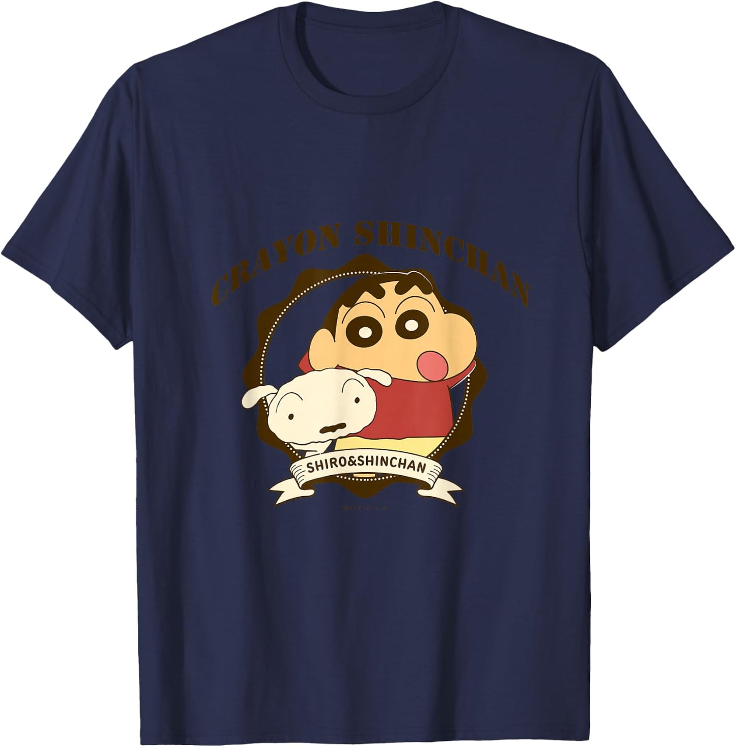 Crayon Shin-chan College Logo style T-Shirt - T-Shirt | Navy