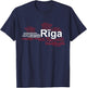 Latvia Flag Towns, Latvia Pride, Latvia Outline, Latvia T-Shirt - T-Shirt | Navy
