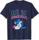 BoredKoalas Cute But Dangerous Jiu Jitsu Unicorn Funny Martial Arts Gift - Women's Black X-Small Modern Cartoon T-Shirt - T-Shirt | Navy