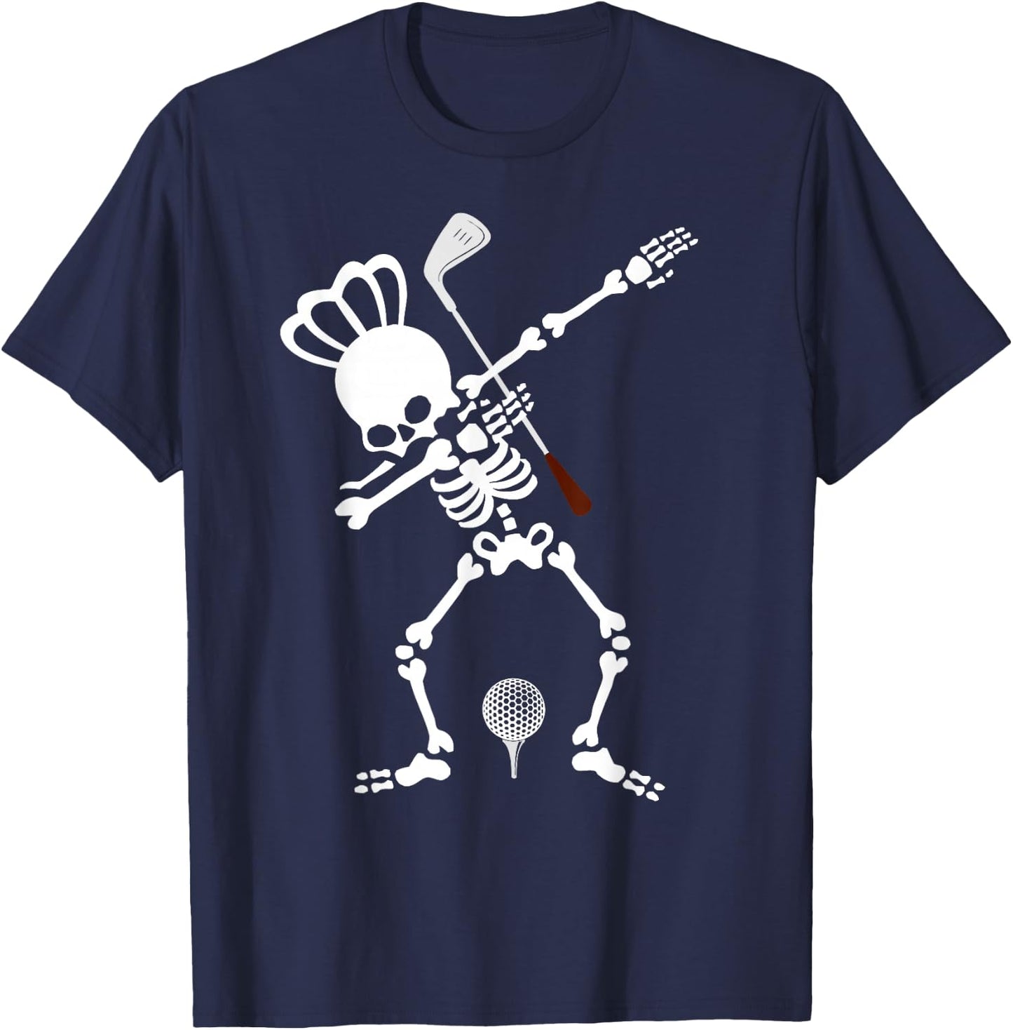 Queen Skeleton Dabbing Golf T-Shirt - T-Shirt | Navy