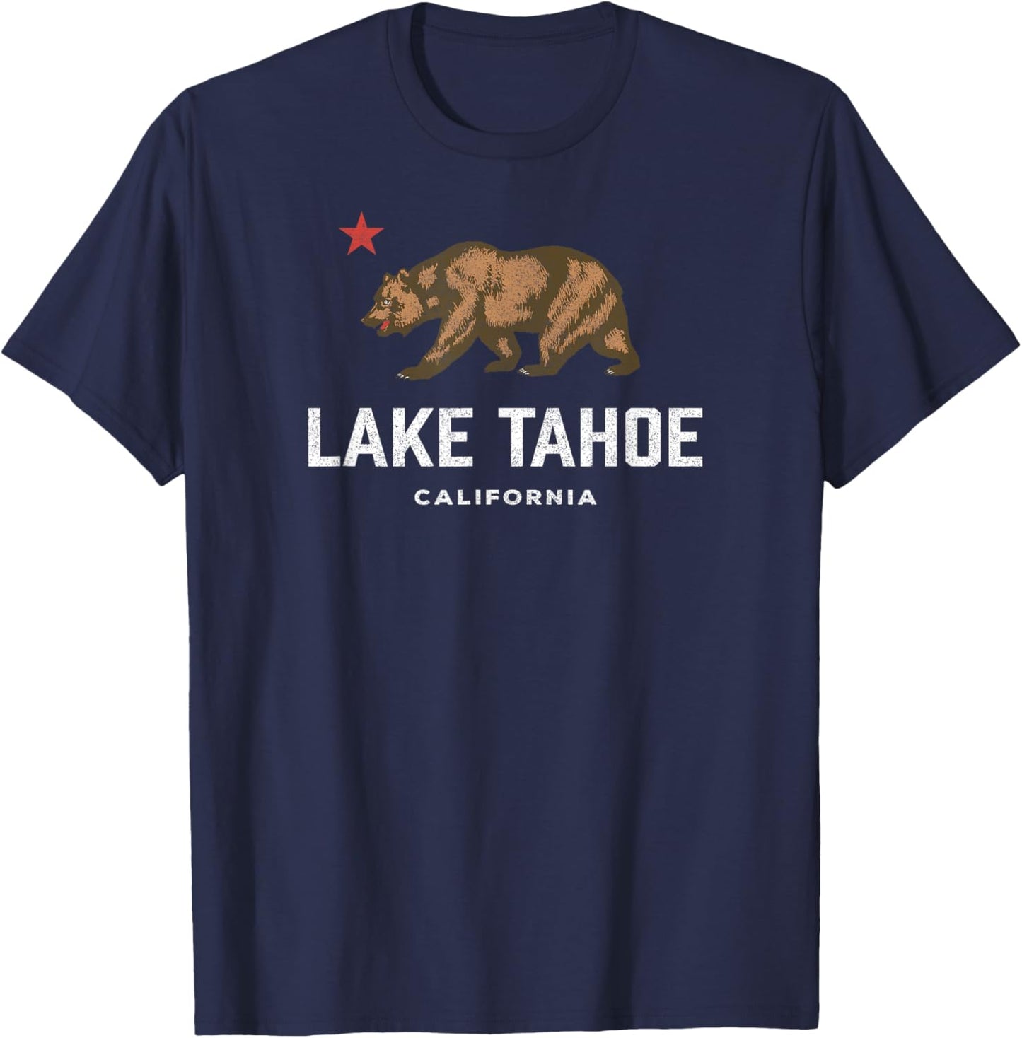Vintage Lake Tahoe California Bear Souvenir T-Shirt - T-Shirt | Navy
